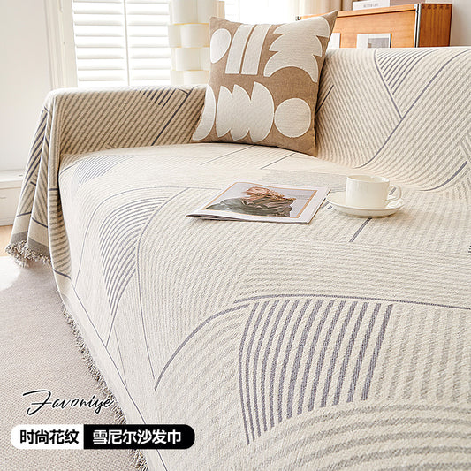 Chenille Sofa Cover Anti-scratch Sectional Couch Cover Universal Sofa Slipcover Blanket 