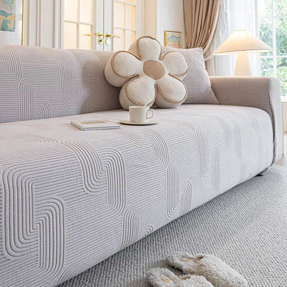 Modern Slipcovers Geometric Textured Stretchy Sofa Cover for Couch