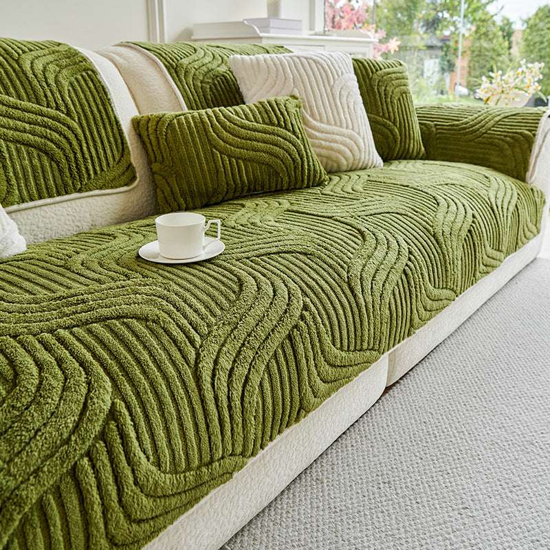 Thickened Non-slip Sofa Chair Mat Cozy Plush Couch Cushion Cover