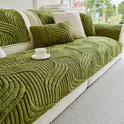 Thickened Non-slip Sofa Chair Mat Cozy Plush Couch Cushion Cover