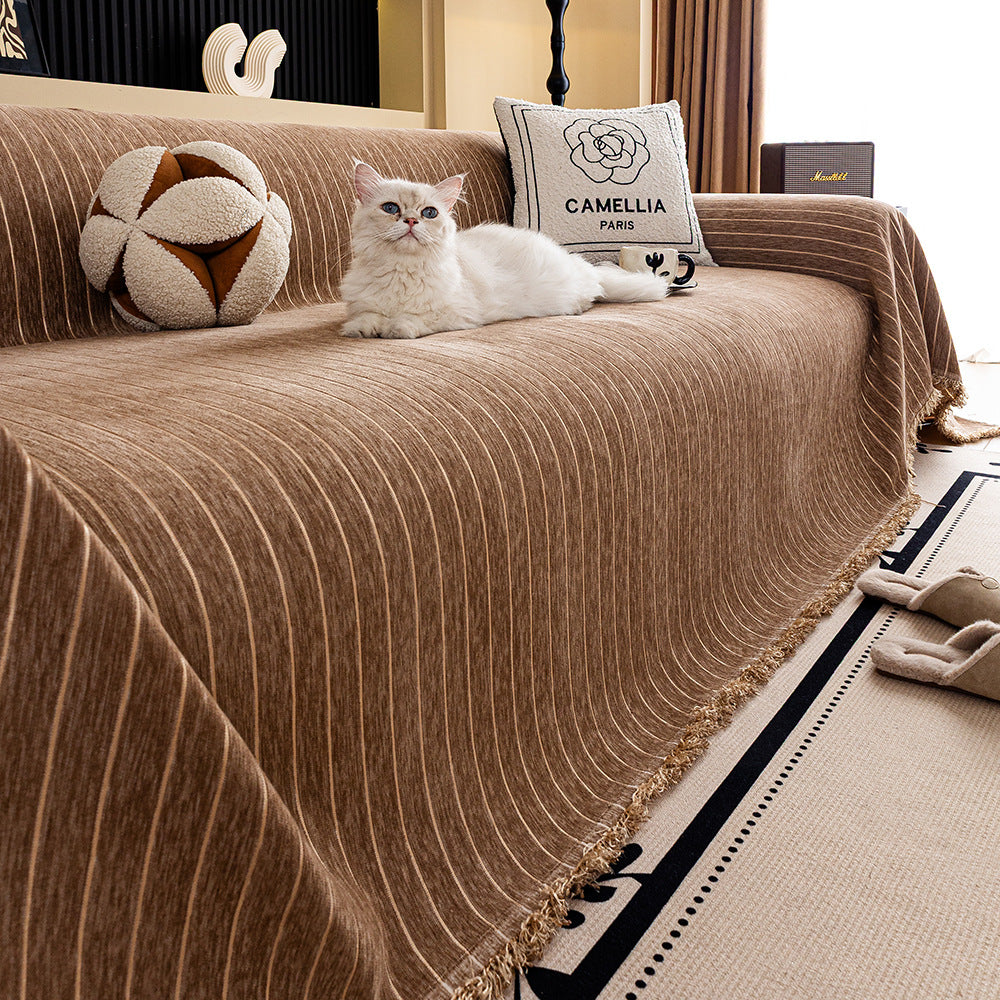 Chenille Sofa Cover Durable Sofa Protector Cat Scratch-proof Chair Couch Cover