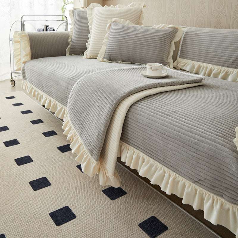 Cozy Sofa Cushion Cover Durable Seat Chair Cover Non-slip Sofa Protector