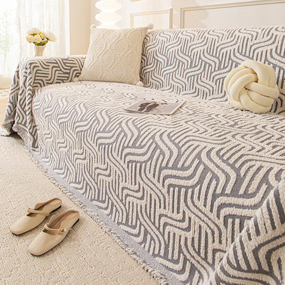 Plush Sherpa Sofa Throw Cover for Sectional Throw Blanket Furniture Protector