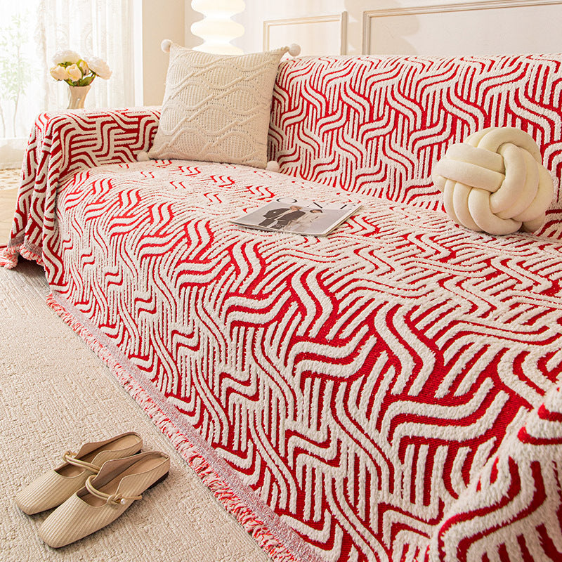 Plush Sherpa Sofa Throw Cover for Sectional Throw Blanket Furniture Protector