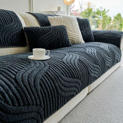 Thickened Non-slip Sofa Chair Mat Cozy Plush Couch Cushion Cover