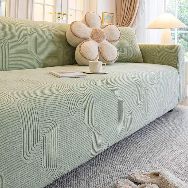 Modern Slipcovers Geometric Textured Stretchy Sofa Cover for Couch