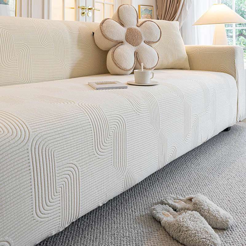 Modern Slipcovers Geometric Textured Stretchy Sofa Cover for Couch