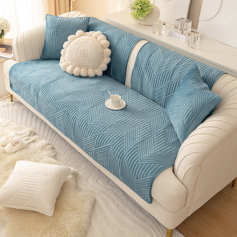 Non-slip Sofa Cover Universal Cozy Velvet Slipcovers Couch Chair Mat Cover