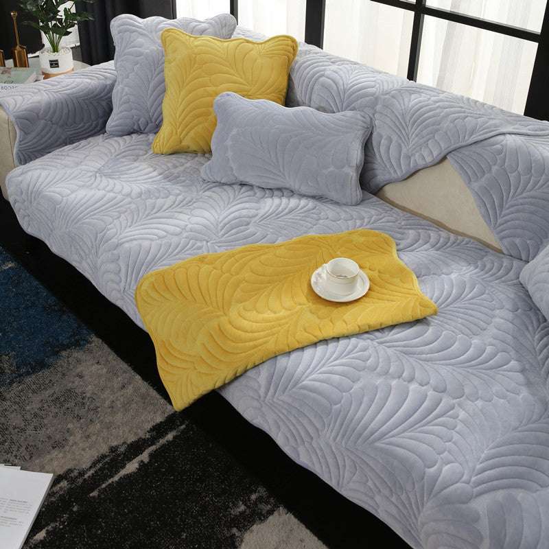 Cozy Non-slip Sofa Protector Velvet Sofa Cover Durable Cushion Couch Mat