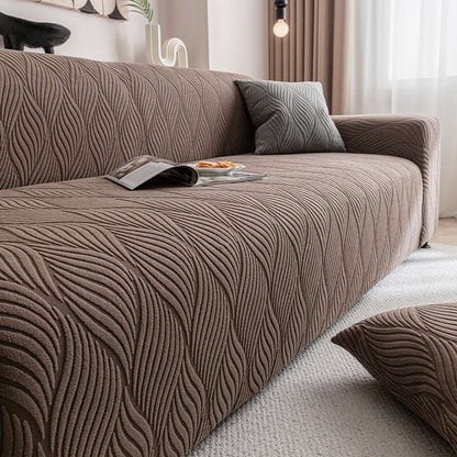 Durable Cozy Sofa Slipcover Stretchy Sofa Cover with 3D Organic Texture