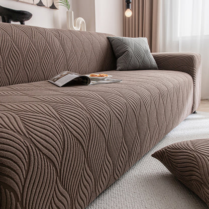Durable Cozy Sofa Slipcover Stretchy Sofa Cover with 3D Organic Texture