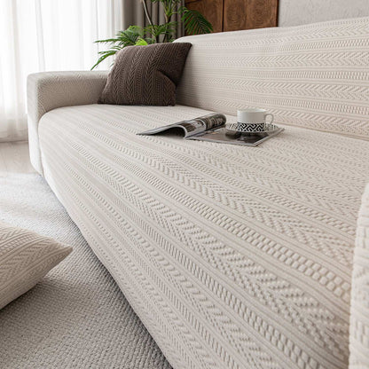 Thick Elastic Sofa Cover Slipcover for Living Room Stretchy Polar Fleece Chair Cover