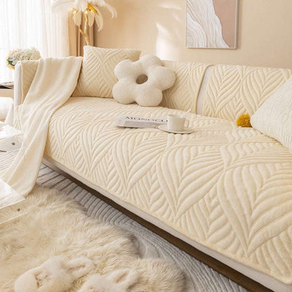 Soft Furry Velvet Plush Non-Slip Sofa Cover Sectional Couch Cover