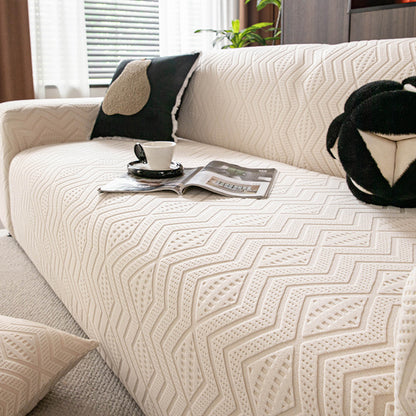 Cozy Durable Sofa Slipcover Stretchy 1-Piece Textured Couch Cover 