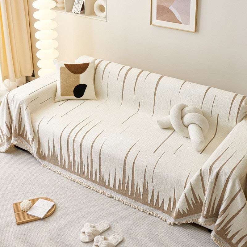 Chenille Couch Cover Sectional Sofa Cover Soft Cozy Throw Blanket