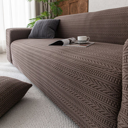 Thick Elastic Sofa Cover Slipcover for Living Room Stretchy Polar Fleece Chair Cover