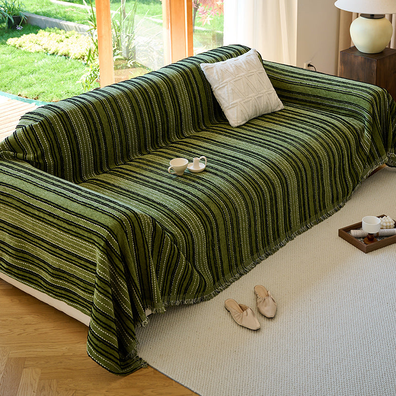 Vintage Chenille Blankets for Couch Covers Durable Throw Cover Cozy Slipcover