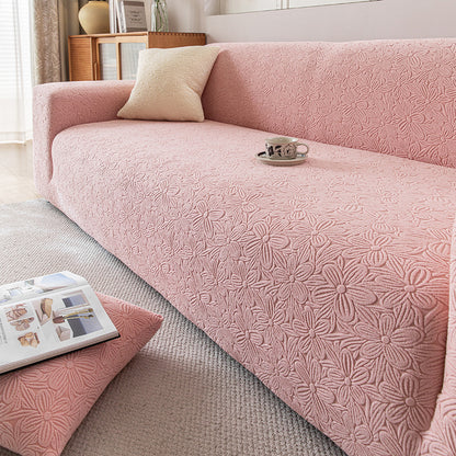 Elastic Floral Couch Slipcover Jacquard Stretchy Non-Slip Furniture Protector