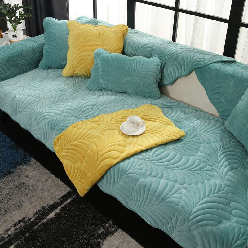 Cozy Non-slip Sofa Protector Velvet Sofa Cover Durable Cushion Couch Mat