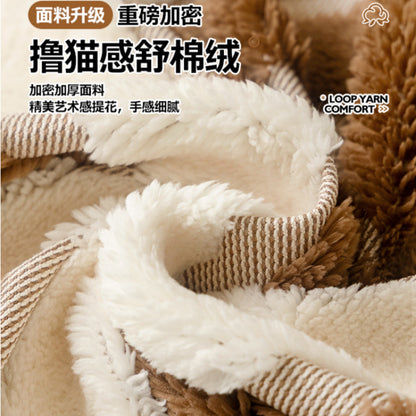 Bohemian Tufted Sofa Cover Soft Sherpa Fleece Throw Blanket