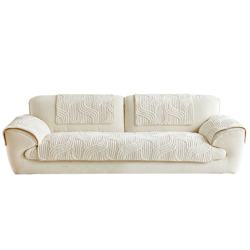 Thickened Non-slip Sofa Chair Mat Cozy Plush Couch Cushion Cover