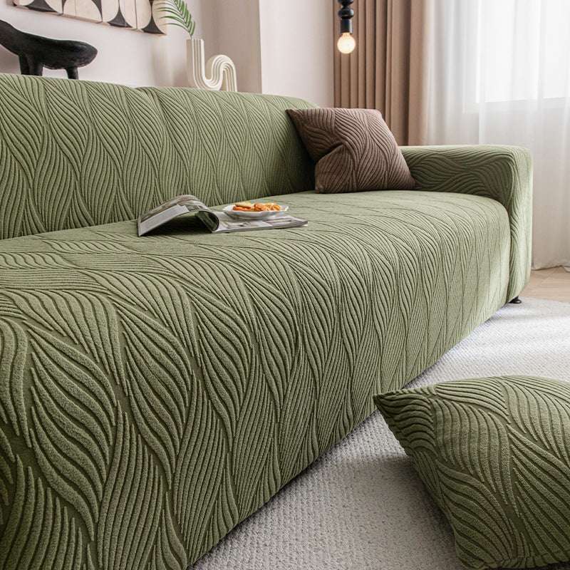 Durable Cozy Sofa Slipcover Stretchy Sofa Cover with 3D Organic Texture