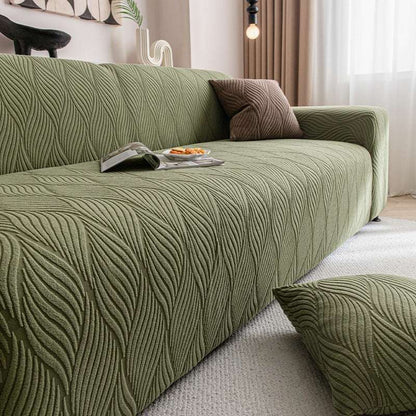 Durable Cozy Sofa Slipcover Stretchy Sofa Cover with 3D Organic Texture