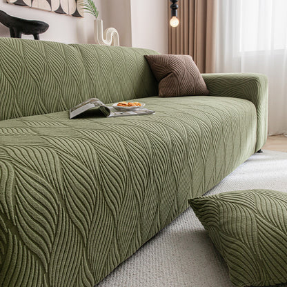 Durable Cozy Sofa Slipcover Stretchy Sofa Cover with 3D Organic Texture