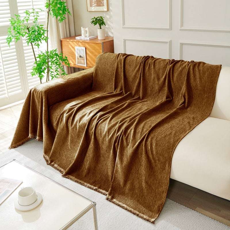 Soft Cozy Chenille Sofa Throw Blanket Scratch Resistant Sofa Couch Covers