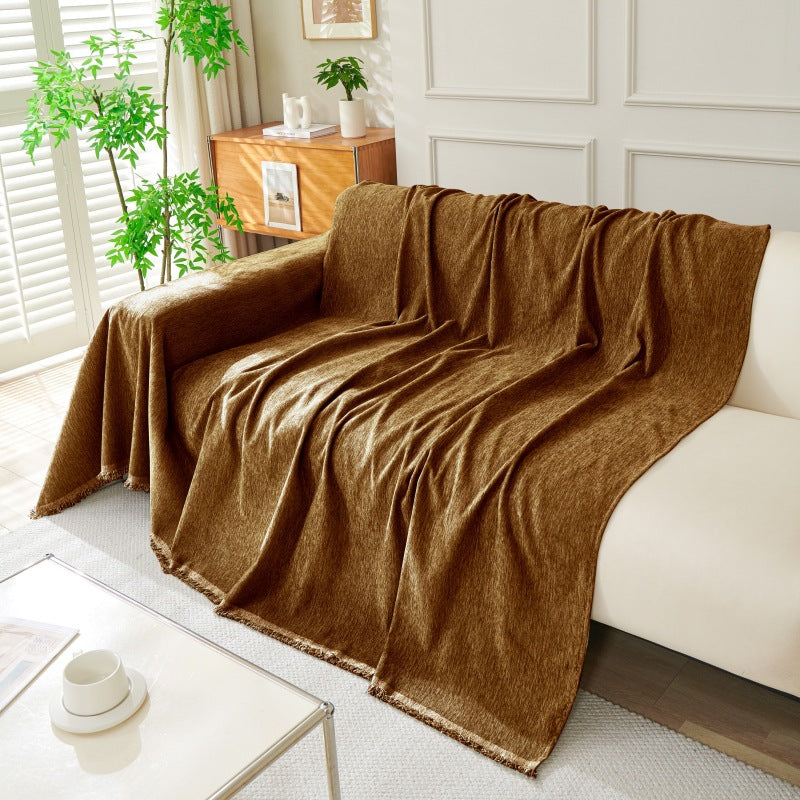 Soft Cozy Chenille Sofa Throw Blanket Scratch Resistant Sofa Couch Covers