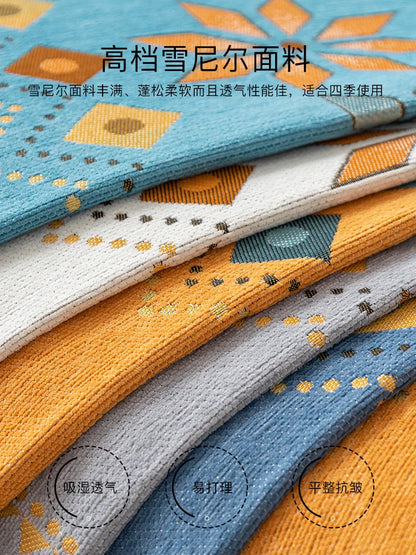 Scratch-proof Chenille Sofa Cover Bohemian Style Couch Cover Anti-slip Sofa Slipcover 