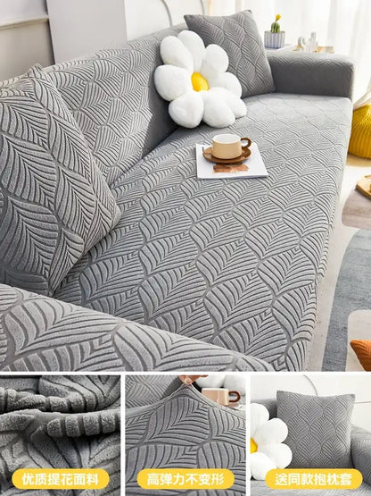 Stretchy Plush Sofa Cover Universal Anti-cat Scratch Couch Cover
