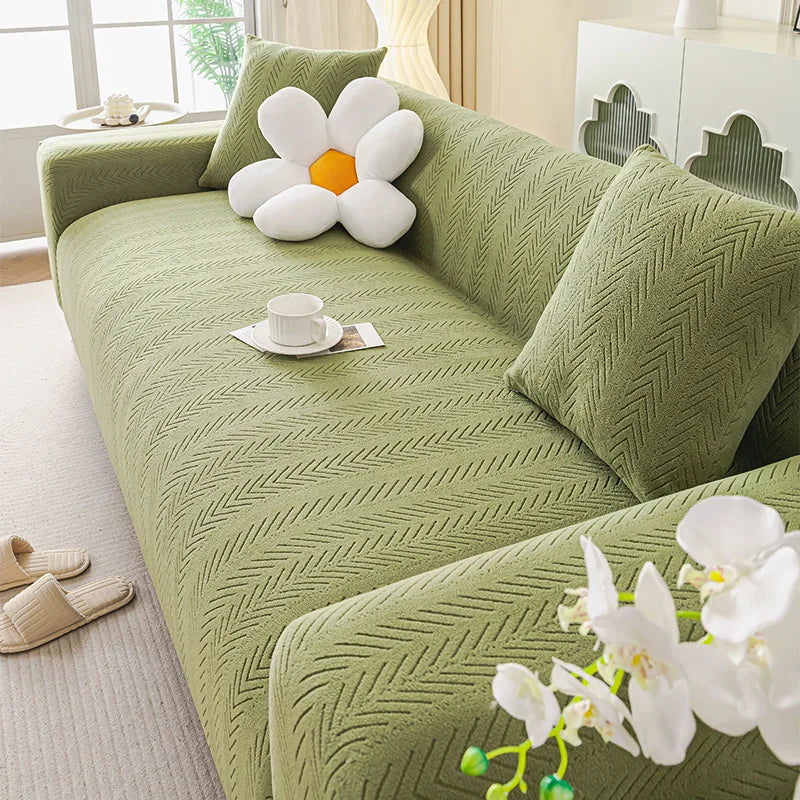 Durable Couch Cushion Cover Anti-cat Scratch Sofa Cover Elastic Slipcover 