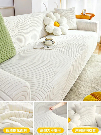 Cozy Stretchy Slipcover Elastic Sectional Sofa Covers Cushion Protector 