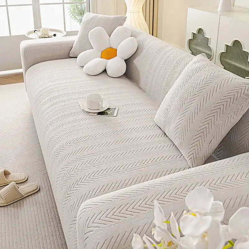 Durable Couch Cushion Cover Anti-cat Scratch Sofa Cover Elastic Slipcover