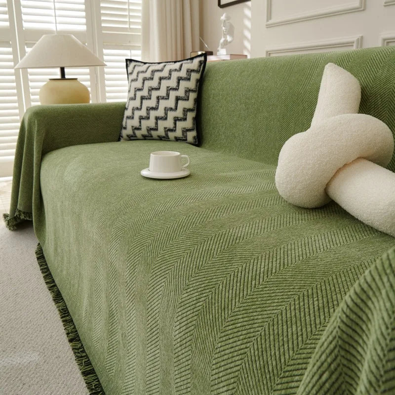 Chenille Couch Sofa Covers Anti-scratch Chair Cushion Cover Blanket Furniture Protector 