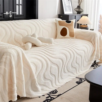 Plush Sofa Couch Cover Soft Sectional Recliner Covers Slipcover 