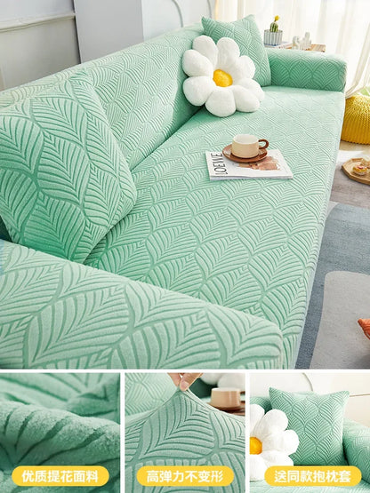 Stretchy Plush Sofa Cover Universal Anti-cat Scratch Couch Cover 