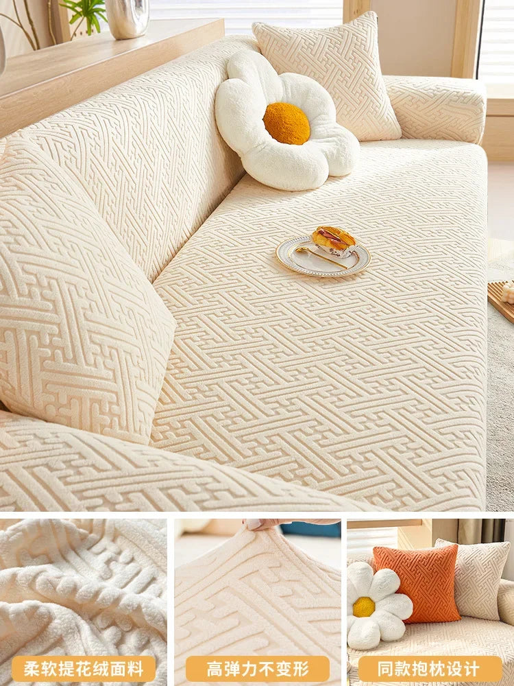 Elastic Soft Sofa Cover Durable Anti-scratch Cushion Couch Cover 