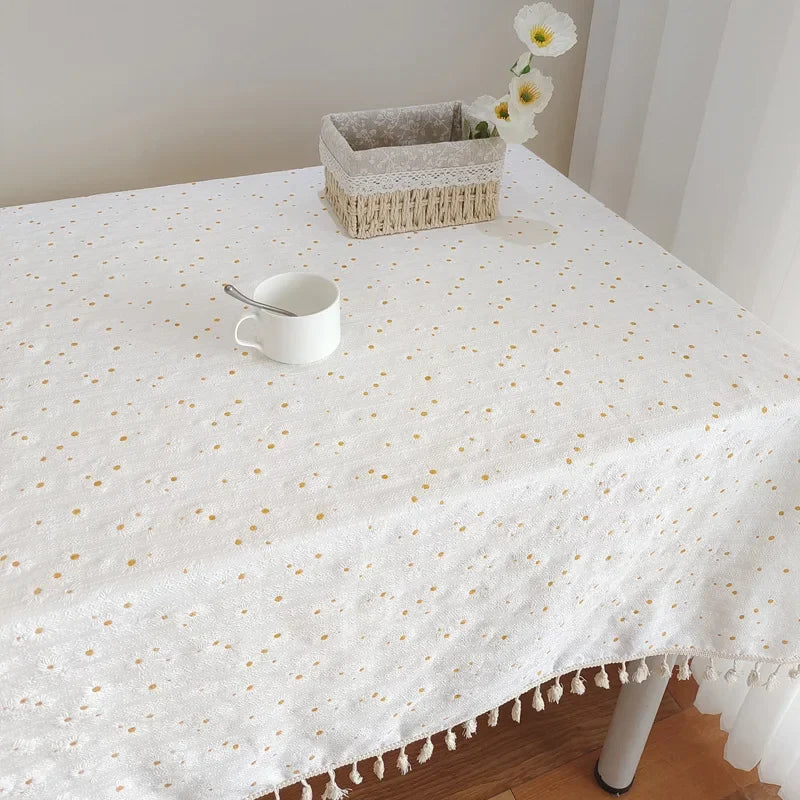 Rectangle Table Cloth Cotton Linen Table Cover for Kitchen Dinning