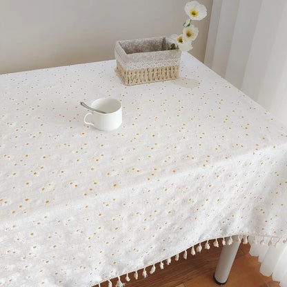 Rectangle Table Cloth Cotton Linen Table Cover for Kitchen Dinning