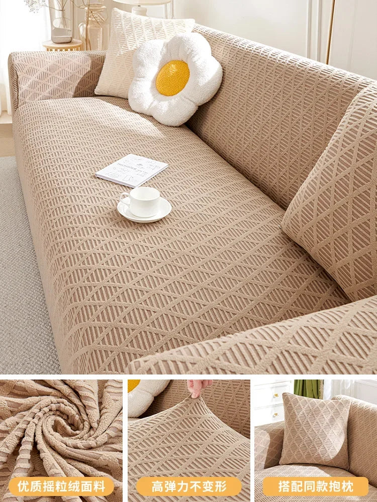 Durable Sofa Cover Anti-cat Scratch Slipcover Stretchy Armchair Futon Cover 