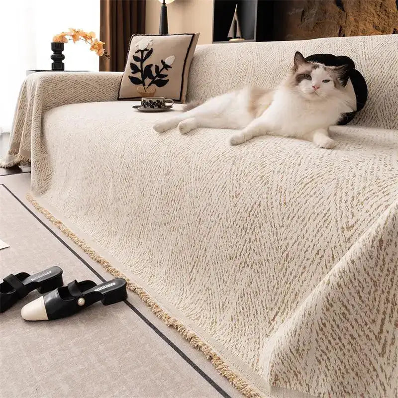 Durable Soft Chenille Sofa Slipcover Dogs Pets Anti-scratch Sofa Chair Cover