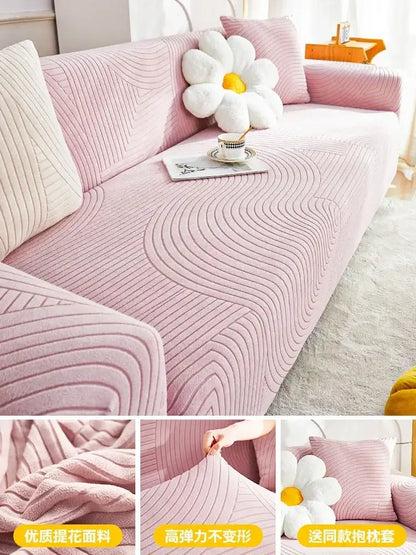 Cozy Stretchy Slipcover Elastic Sectional Sofa Covers Cushion Protector