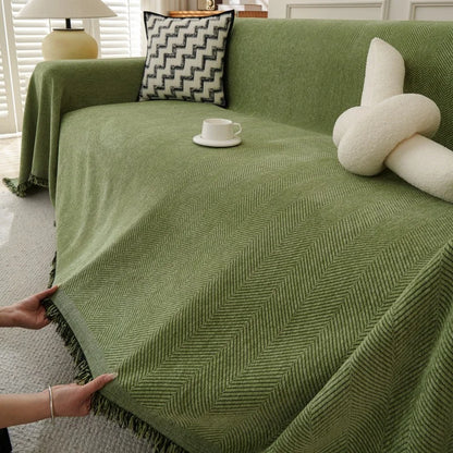 Chenille Couch Sofa Covers Anti-scratch Chair Cushion Cover Blanket Furniture Protector 