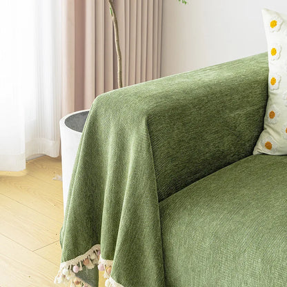 Stylish Chenille Sofa Cover Durable Sectional Couch Cover Blanket Furniture Protector 