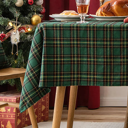 Christmas Tablecloth Red Green Rectangular Table Cover