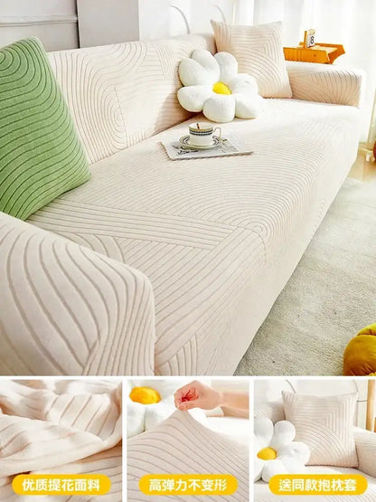 Cozy Stretchy Slipcover Elastic Sectional Sofa Covers Cushion Protector