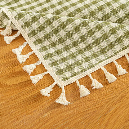 Plaid Tablecloth for Dining Table Durable Thickened Tea Table Cover