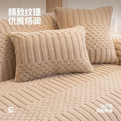 Cozy Plush Couch Cover Non Slip Fluffy Sectional Sofa Covers